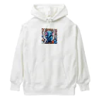 にっくすSTOREの人ごみで押されたり、ぶつけられる青いゾウ Heavyweight Hoodie