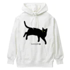 小鳥と映画館の見返り美ニャン　黒猫 Heavyweight Hoodie