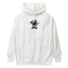 鼻ぺちゃ犬と和猫のヒップホップ パグ Heavyweight Hoodie