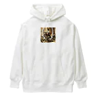 ボクサー犬が好きなんです❗のオートバイとボクサー Heavyweight Hoodie