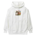 Y m @Y's shopの猫とチューリップ Heavyweight Hoodie