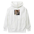 oz-chanの何かしようとしてる猫 Heavyweight Hoodie