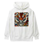 chaochao0701の浮世絵風　虎（顔）"Ukiyo-e style tiger (face)."  "浮世繪風格的虎（臉）。 Heavyweight Hoodie