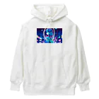 DesignColorsのネオンカラーな夜の少女 Heavyweight Hoodie