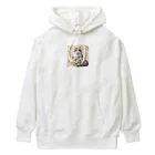 Y m @Y's shopの猫と薔薇　パールver. Heavyweight Hoodie