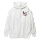 RetrowaveFlowerのRetrowaveFlower-薔薇(ピンク)- Heavyweight Hoodie