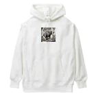 konyuの白黒恐竜 Heavyweight Hoodie