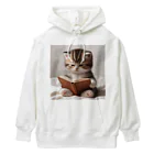 しんふぉショップの読書する赤ちゃんネコのグッズ Heavyweight Hoodie