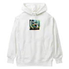 adjustの水槽の掃除をしているウーパールーパー Heavyweight Hoodie