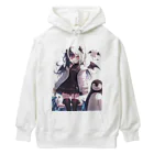 シロクマペンギンの冷極フローズン✕小悪魔ガール Heavyweight Hoodie