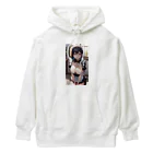 美少女学院の黒髪美少女　美鈴ちゃん　メイド Heavyweight Hoodie