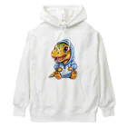 Vasetti_pressの青パーカーを着たティラノサウルス Heavyweight Hoodie