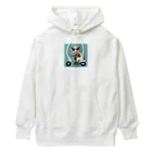 hogarakuのスクーターに乗った牛 Heavyweight Hoodie