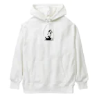 ととのいカエルのモノクロキツネくん Heavyweight Hoodie