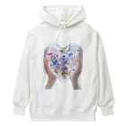 AQUAMETAVERSEのクリスタルの中に押し花がある　なでしこ1478 Heavyweight Hoodie