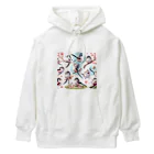 レイミーショップの雪の精霊シマエナガのキャラクターグッズ Heavyweight Hoodie