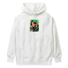 no_mi_Ke08のストリートガールのキャラクター　3 Heavyweight Hoodie