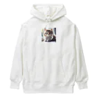 harumama04の子猫のキャラクターグッズです。 Heavyweight Hoodie