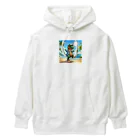 samkorのティラノサウルスのサマーバケーション Heavyweight Hoodie