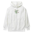 ゆるい生き物イラストグッズのおうちにかえりたいかえる Heavyweight Hoodie