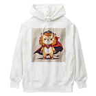 ganeshaのスーパーヒーローのマントを着たかわいいライオン Heavyweight Hoodie