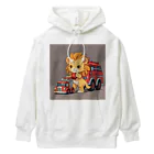 ganeshaの可愛いライオンとおもちゃの消防車 Heavyweight Hoodie