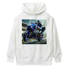 Bikers' Galleryのロードレース モーターサイクル アクション Heavyweight Hoodie