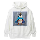 ganeshaのスーパーヒーローのマントを着たかわいいペンギン Heavyweight Hoodie