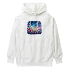 momonekokoのカラフルな風船が浮かぶ風景 Heavyweight Hoodie