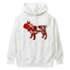 chicodeza by suzuriのファイアーフレンチブルドッグ Heavyweight Hoodie