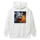 タカヤマ・サイトのフォックス・突き進む意志・アート風 Heavyweight Hoodie