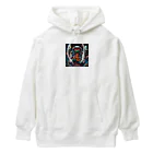 funny-itemsの亀型エイリアン、ピザを食す！ Heavyweight Hoodie