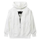 y-sasのファスナー猫　白猫 Heavyweight Hoodie