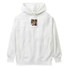 sports_thanksのかわいい少女のサッカーイラスト Heavyweight Hoodie