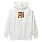 サウナーグッズショップの可愛い子犬がサウナでととのう Heavyweight Hoodie