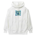 わくわく海の雑貨屋のほのぼのクジラの親子 Heavyweight Hoodie