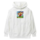 YFCの炎を尾を持つ精悍なキツネ Heavyweight Hoodie