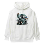 shime_savaのトーチを持ったおばちゃんライダー Heavyweight Hoodie