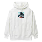 komi39の赤いパンツ着用したゴジラ Heavyweight Hoodie