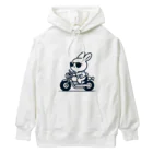 BOSATUのバイクに乗ったうさぎ Heavyweight Hoodie