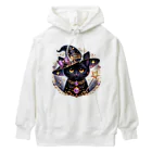 黒猫ギャラリー🐈‍⬛の黒猫の魔法使い Heavyweight Hoodie