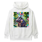 Afiricoのカバちゃんの大好物はソフトクリーム Heavyweight Hoodie