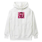 海の幸のホットピンクの海 Heavyweight Hoodie