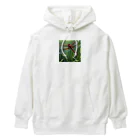 Sunbathingのススキの葉に隠れる赤トンボ Heavyweight Hoodie