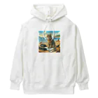 peace2024の海辺の仕事猫 Heavyweight Hoodie