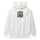 亀蘭タマムシの顔つきが変わった、運動猫 Heavyweight Hoodie