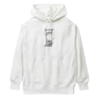 ぽんぽこファームのギロチン台からツイートをするいぬ Heavyweight Hoodie