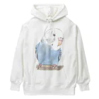 まめるりはことりのおしゃまな止まり木セキセイインコちゃん【まめるりはことり】 Heavyweight Hoodie