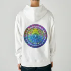 💖宇宙整体♪🌈♪こころからだチャンネル♪💖のFlower of Life STAR rights Heavyweight Hoodie