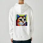 withCatsの真面目すぎてあまりモテないイケメン猫 Heavyweight Hoodie